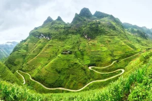 ha giang mountain and road in Vietnam